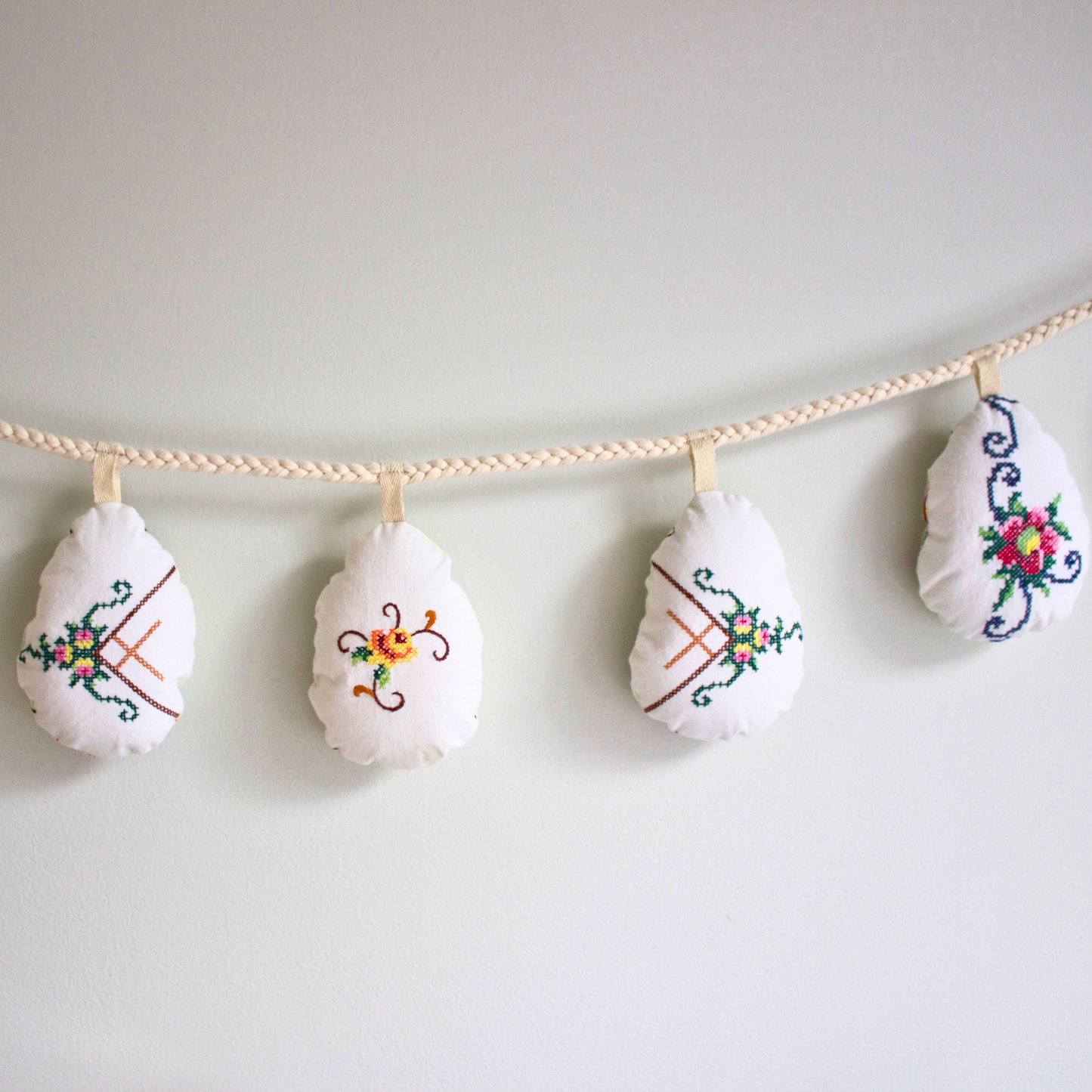 No. 12: Upcycled Pysanka Easter Egg Banner