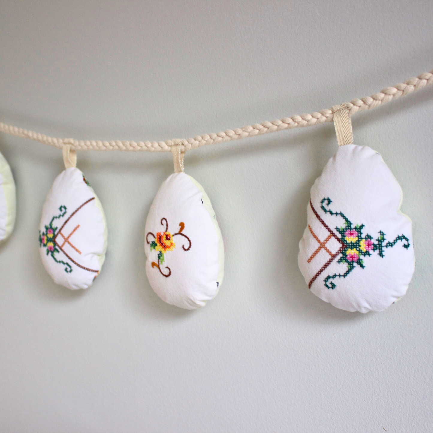 No. 12: Upcycled Pysanka Easter Egg Banner