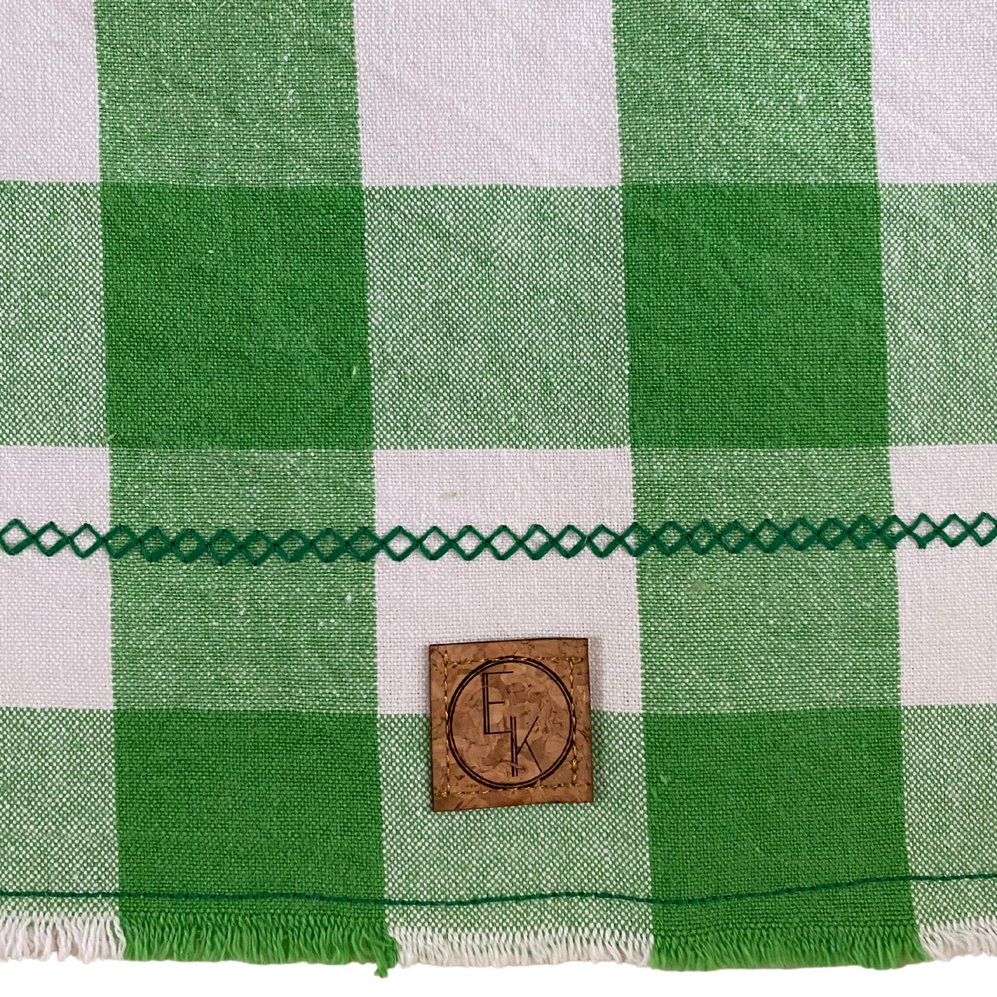 Green Plaid with Green Tea Towel
