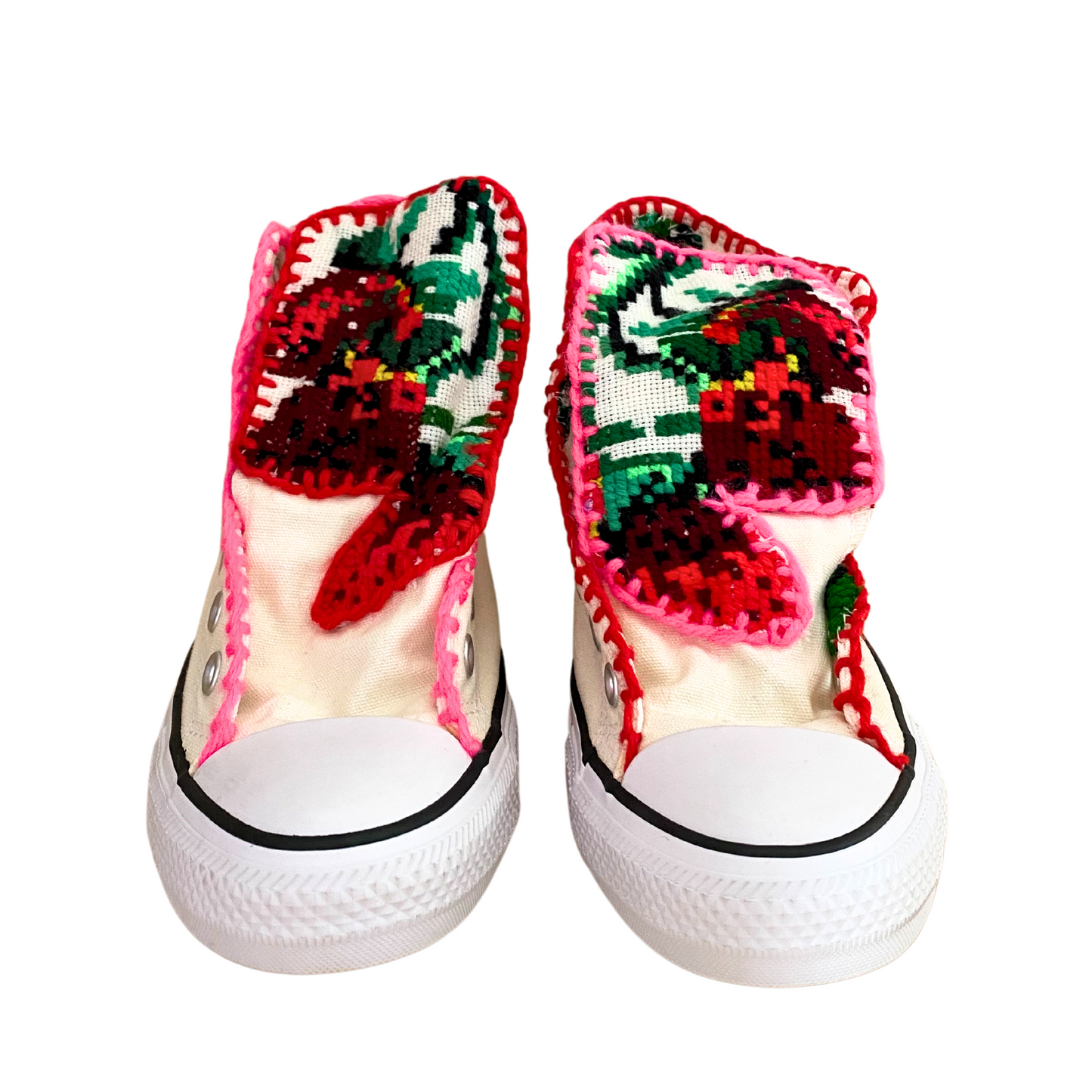 One of a Kind Embroidered Hi-Tops