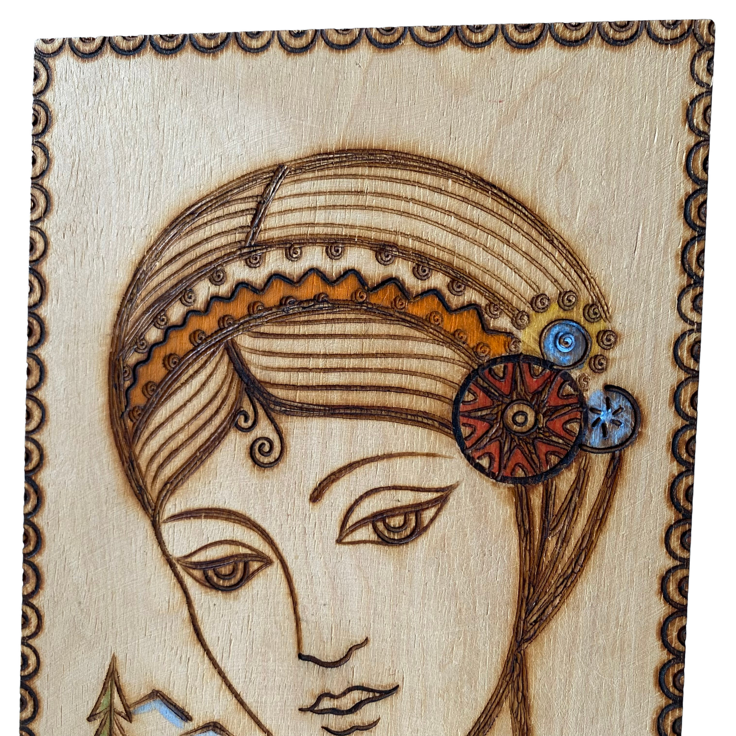 Vintage Hutzul Girl (Wood Burning)