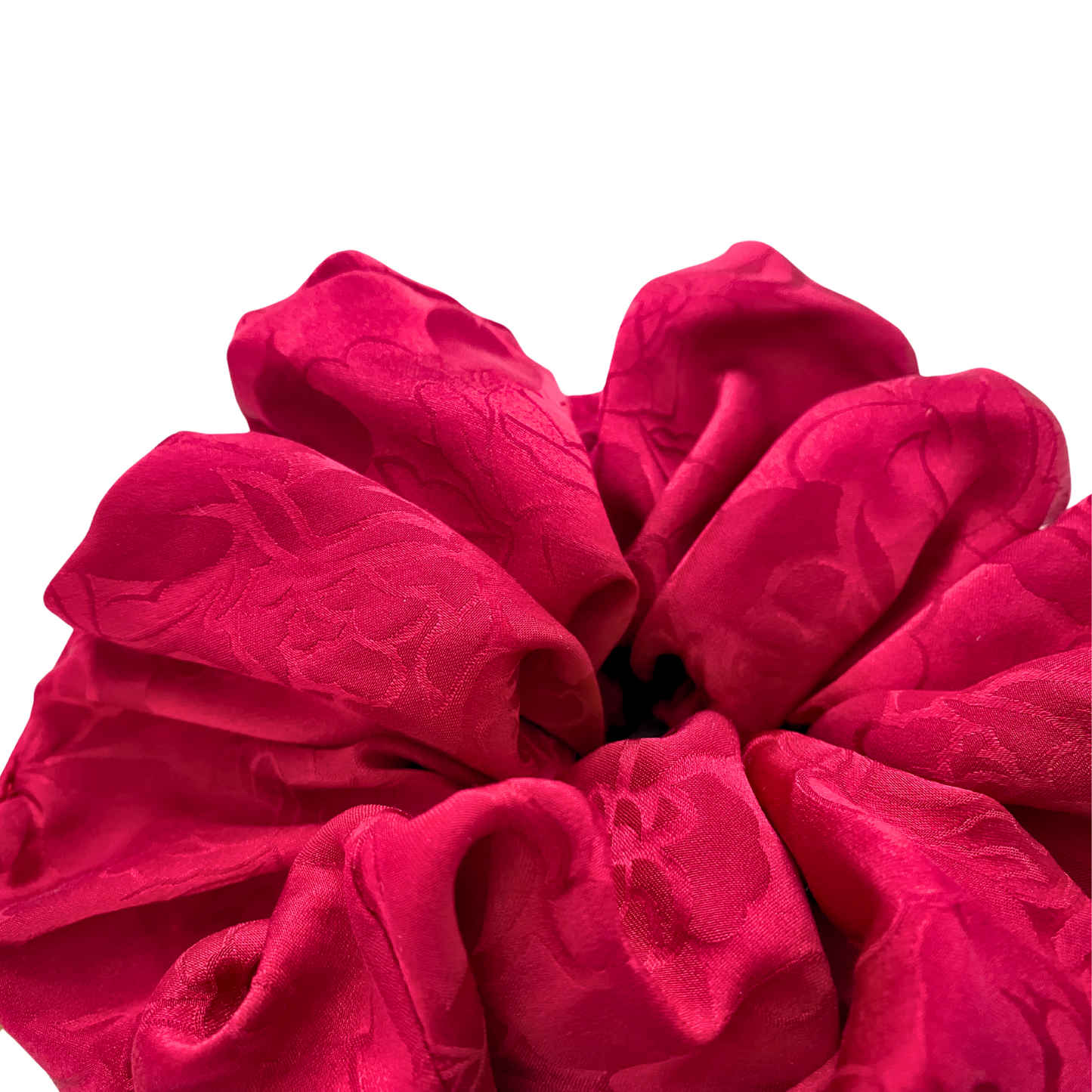 Vintage Red Silk Scrunchie