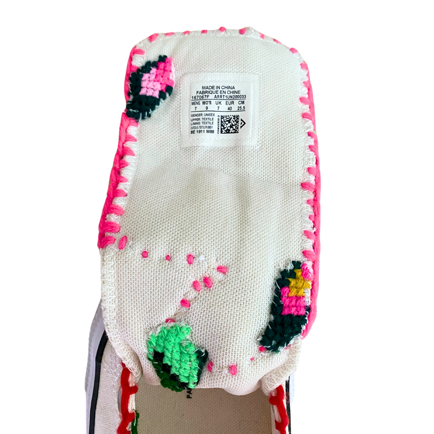 One of a Kind Embroidered Hi-Tops