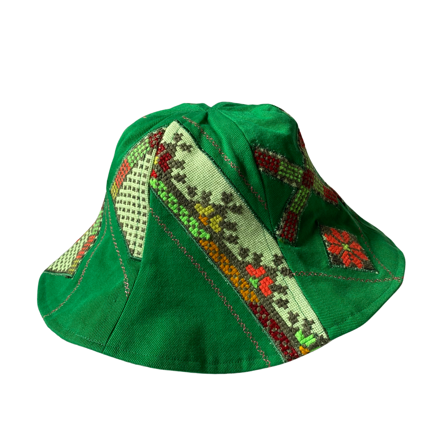 Patchwork Embroidery Tulip Hat