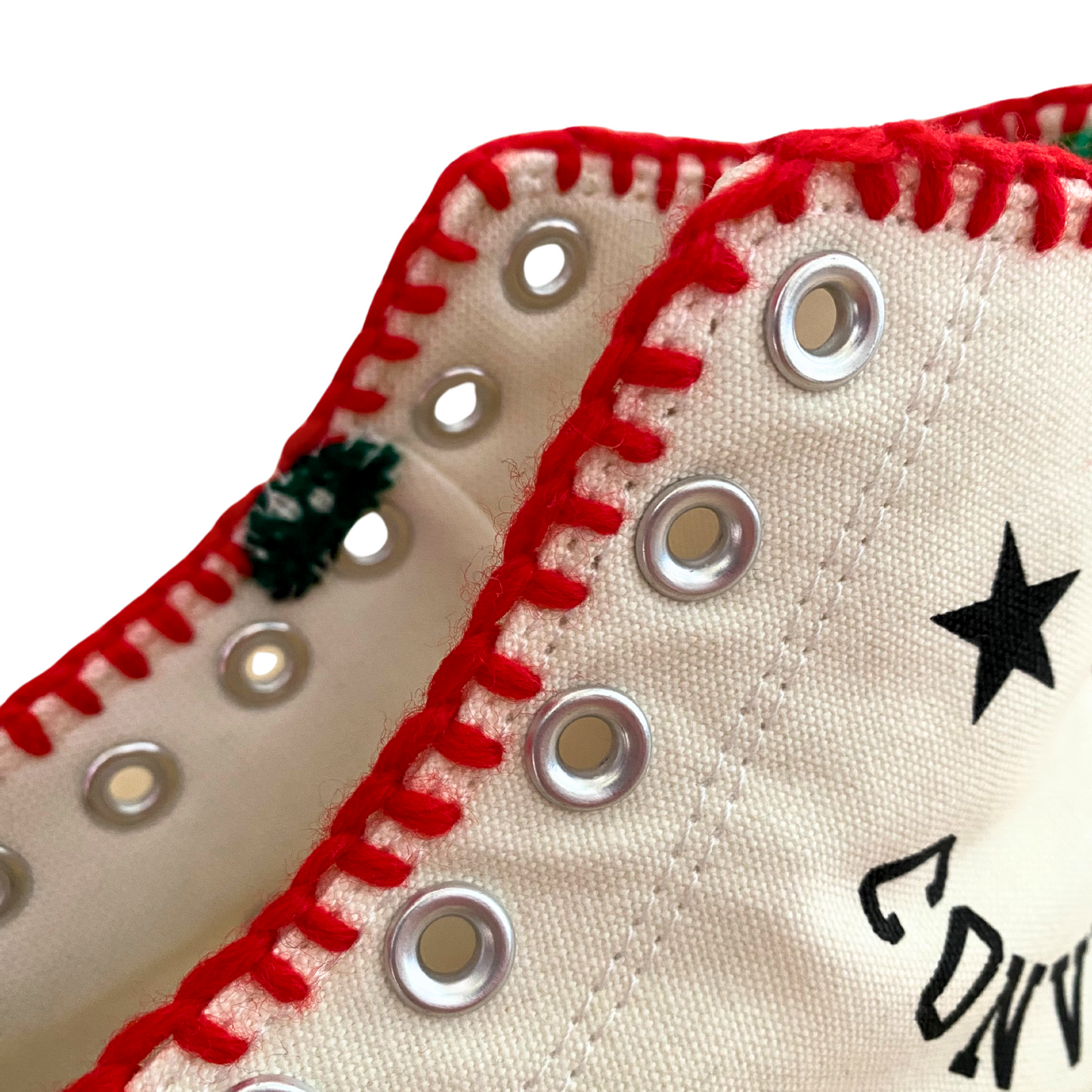 One of a Kind Embroidered Hi-Tops