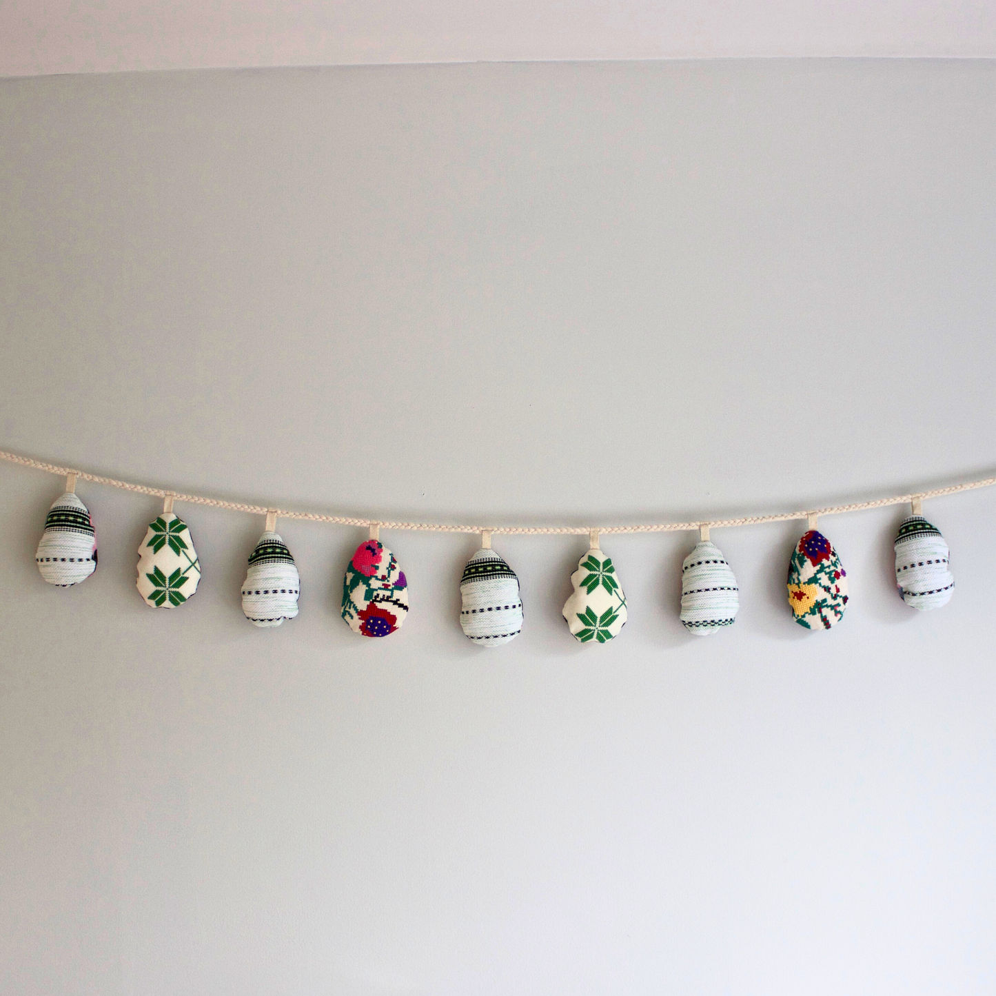 No. 9: Upcycled Pysanky Easter Egg Banner