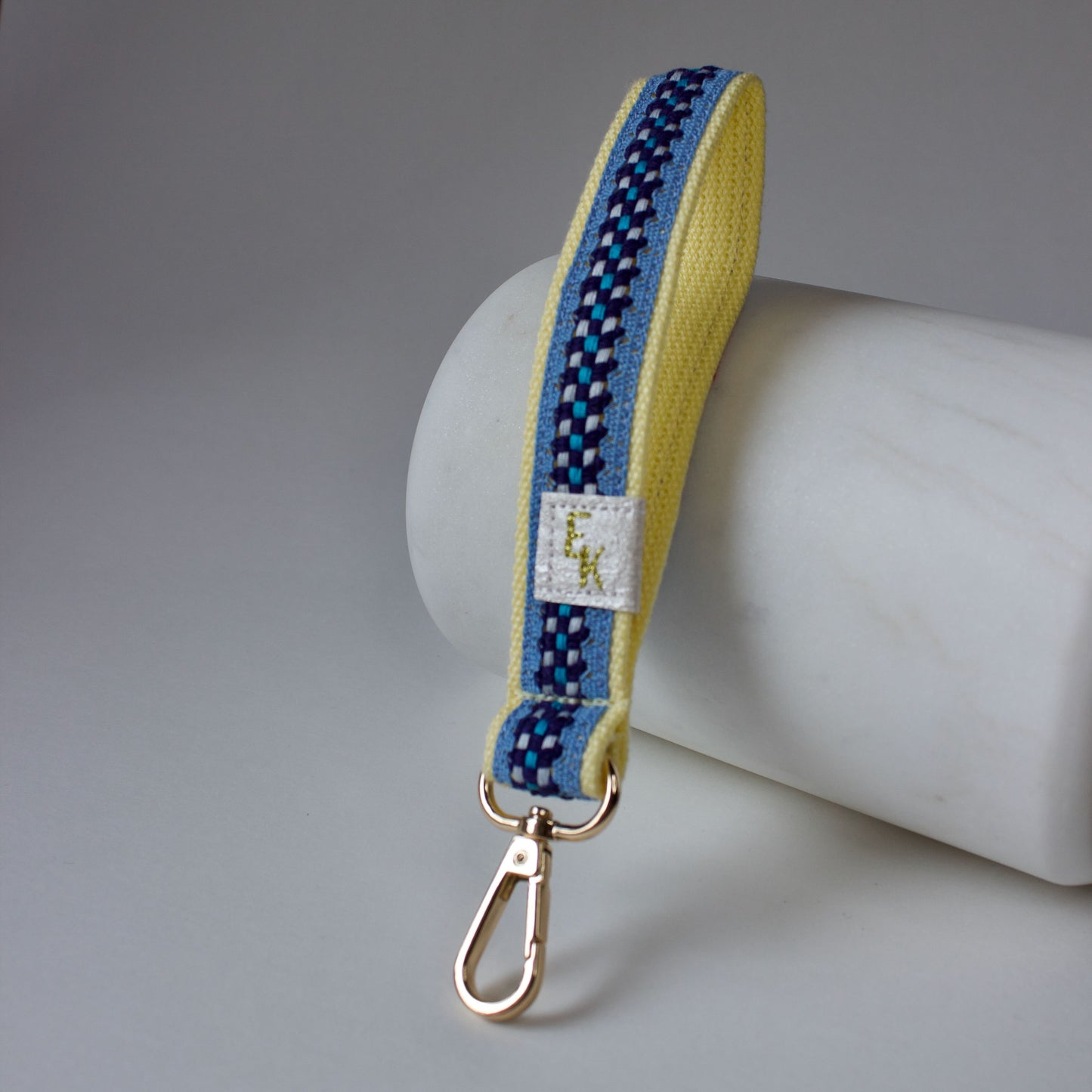 Blue & Yellow Keychain Wristlet