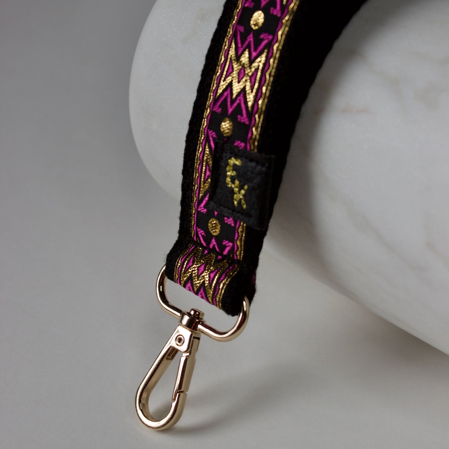 Purple Brocade Keychain Wristlet